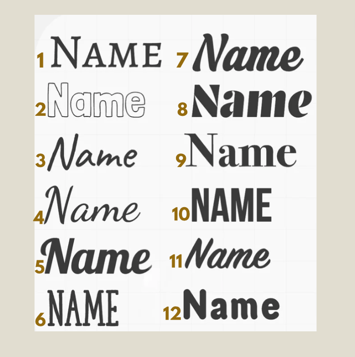 Cork Name Plates