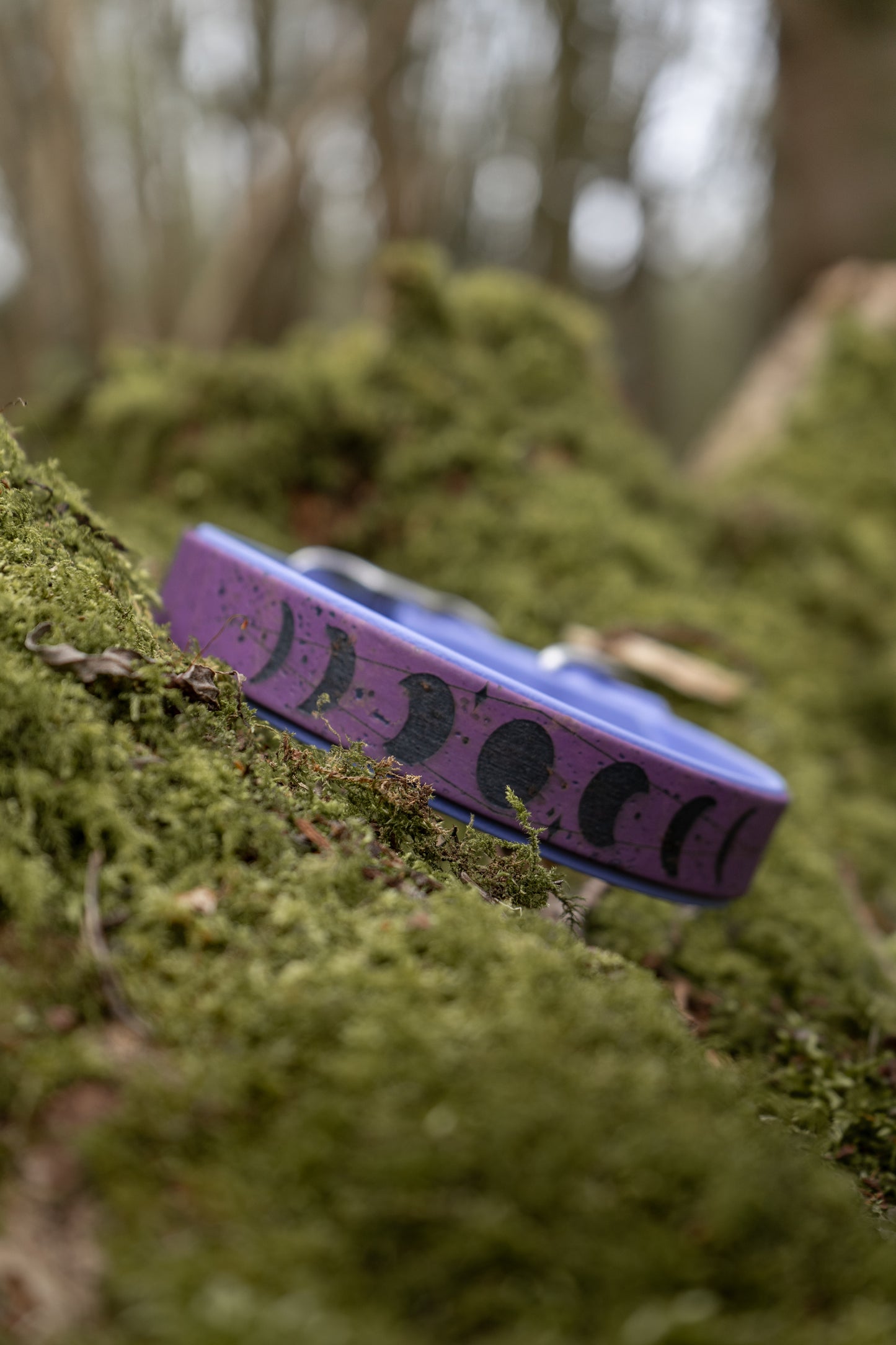 Blauwe golven biothane halsband