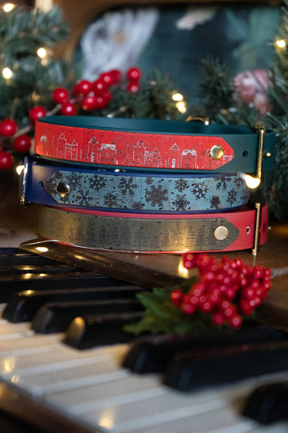 Cork X Biothane Collar- Winter Wonderland